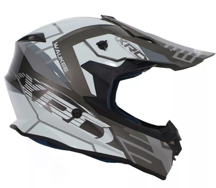 Kask motocrossowy XRC MX Waukee szary/ciemnoszary/biały