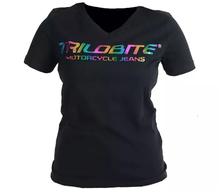 Trilobite Katchaba T-shirt ladies black rainbow XL