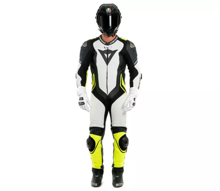 Kombinezon motocyklowy Dainese LAGUNA SECA 4 BIAŁY / CZARNY / ŻÓŁTY FLUO