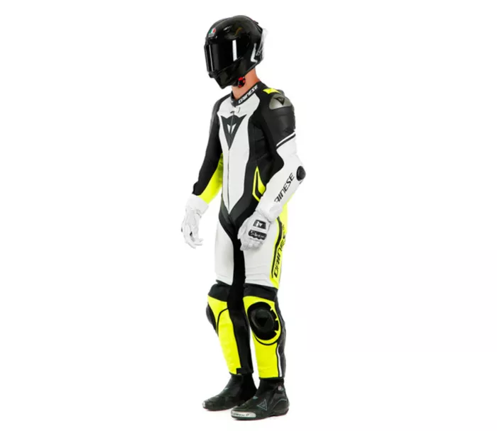 Kombinezon motocyklowy Dainese LAGUNA SECA 4 BIAŁY / CZARNY / ŻÓŁTY FLUO