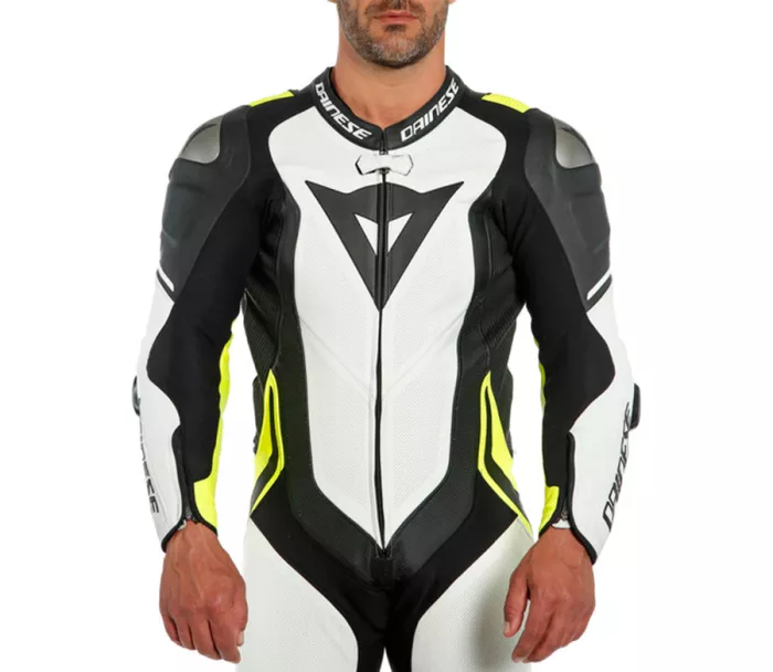 Kombinezon motocyklowy Dainese LAGUNA SECA 4 BIAŁY / CZARNY / ŻÓŁTY FLUO