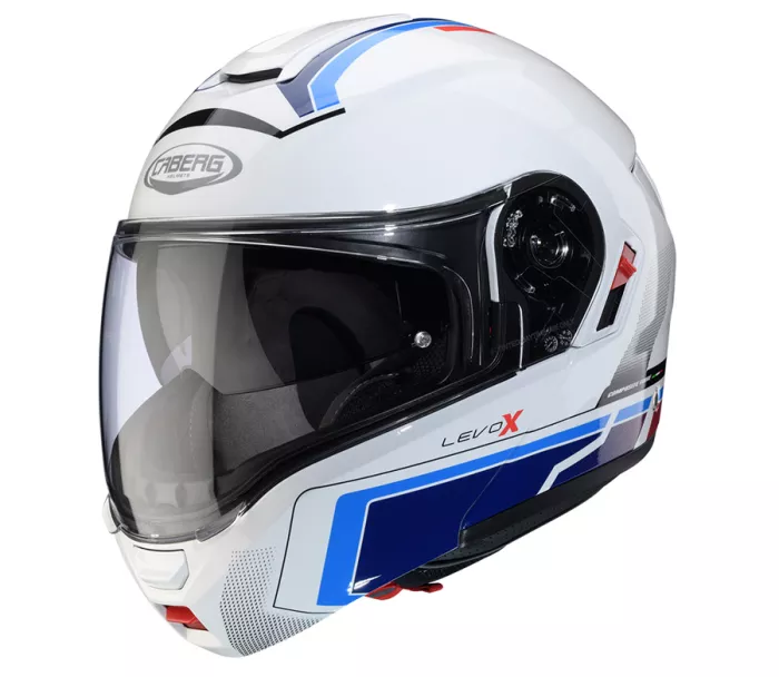 Kask składany Caberg Levo X Elite white/red/blue/light blue