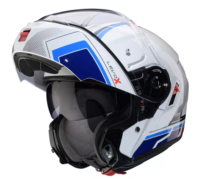 Kask składany Caberg Levo X Elite white/red/blue/light blue