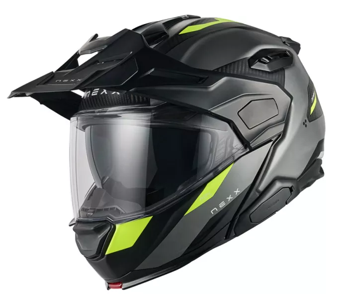 Składany kask NEXX X.LIFECOUNTRY Terra grey/neon MT