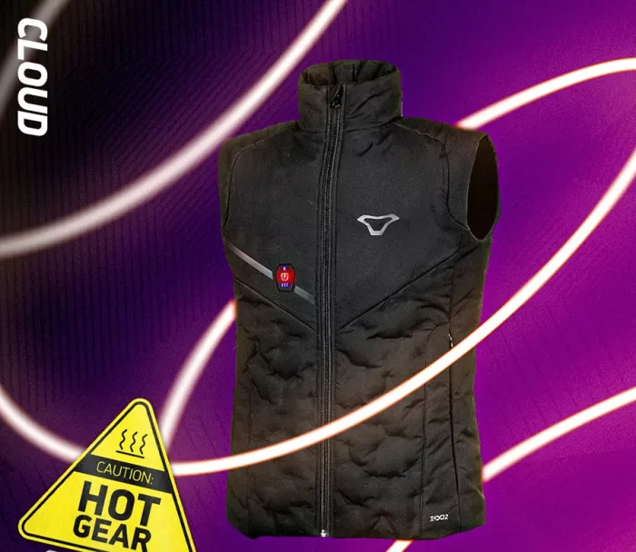 Macna Cloud Black Electrically heated vest