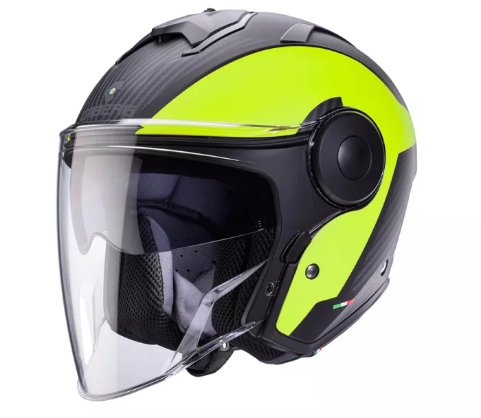 Otwórz kask Caberg Soho Milano matt black/yellow fluo