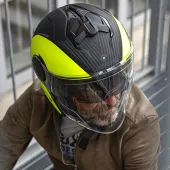 Otwórz kask Caberg Soho Milano matt black/yellow fluo