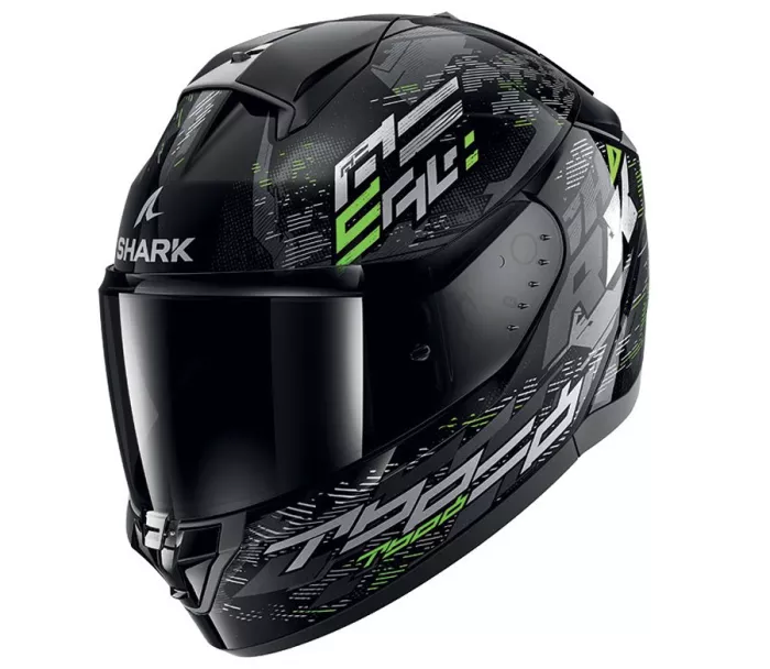 Kask motocyklowy Shark KSG RIDILL 2 MOLOKAI Black Silver Green