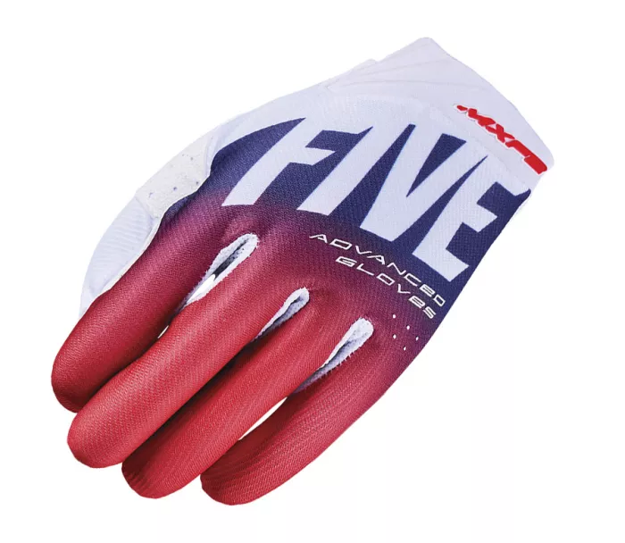 Rękawiczki motocrossowe Five MXF2 Evo Split white/red/blue