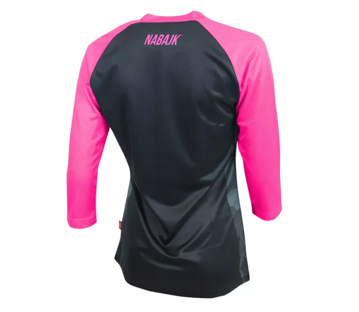 Koszulka dziewczęca Nabajk Ancze jersey 3/4 sleeve black/pink