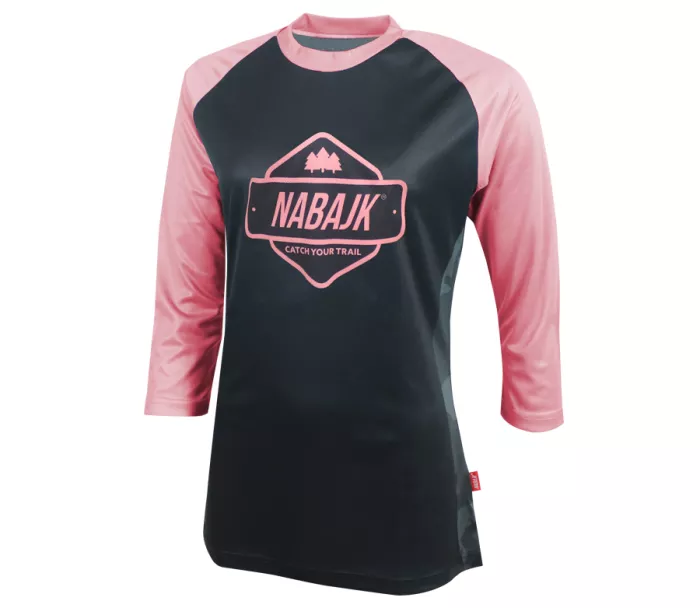 Koszulka dziewczęca Nabajk Ancze 3/4 sleeve black/old pink