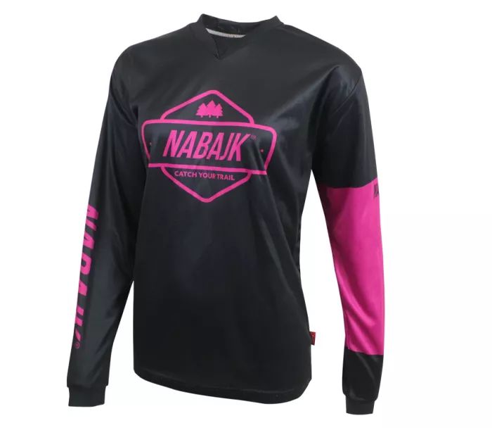 Damska koszulka Nabajk Deshtny long sleeve black/pink