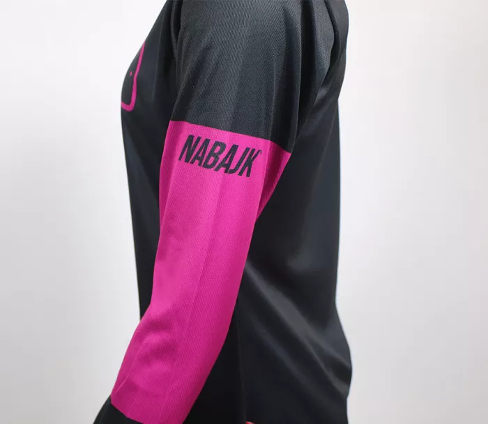 Damska koszulka Nabajk Deshtny long sleeve black/pink