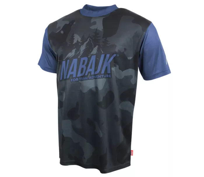 Męska koszulka Nabajk Kubba short sleeve black camo/dark blue