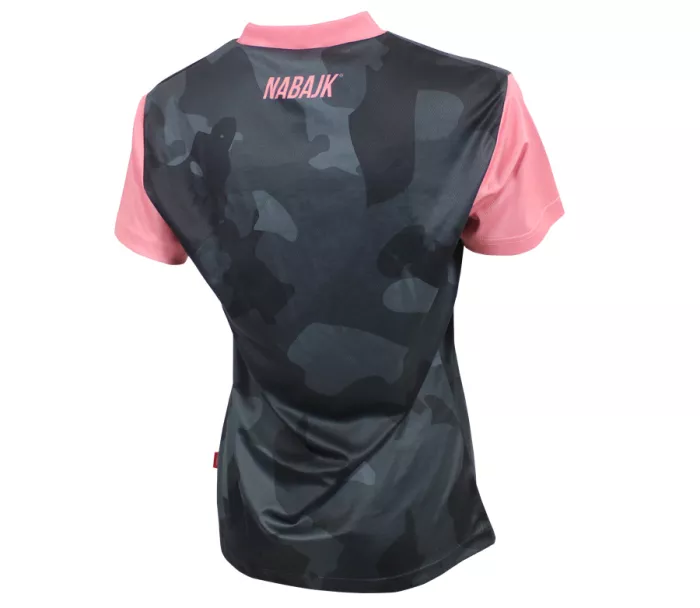 Koszulka damska Nabajk Kubba short sleeve black camo/old pink