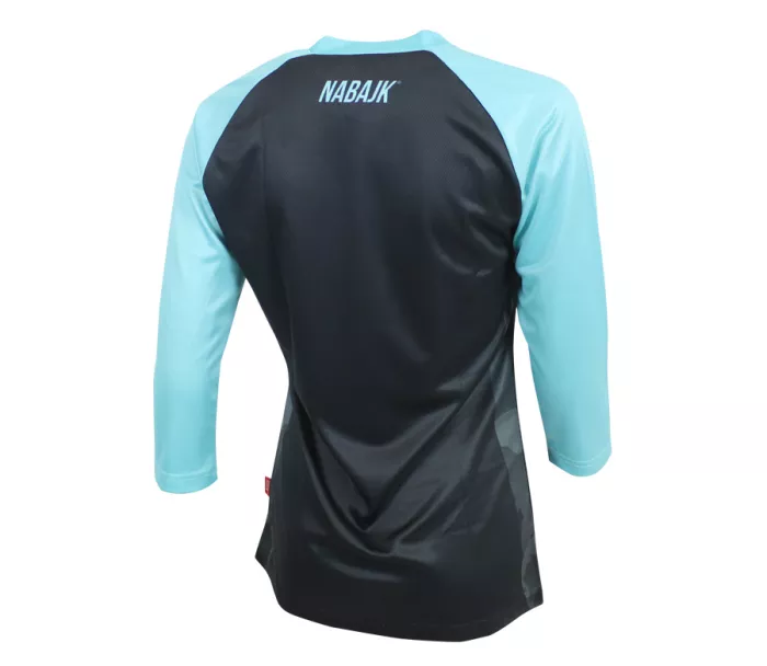 Damska koszulka Nabajk Pradeed 3/4 sleeve black/turquoise