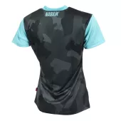 Koszulka damska Nabajk Shpindler short sleeve black camo/turquoise