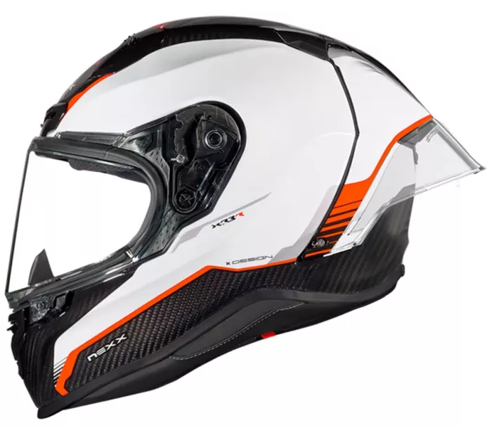 Kask motocyklowy NEXX X.R3R CARBON biało/czerwony