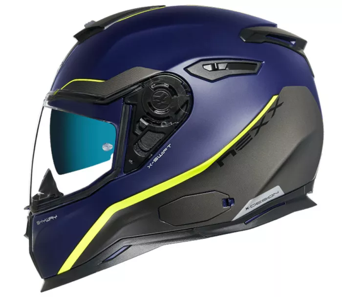 Kask motocyklowy NEXX SX.100 SKYWAY niebieski/neon MT