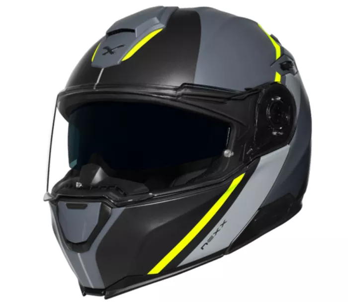 Kask motocyklowy NEXX X.VILITUR STIGEN szaro/neonowy MT