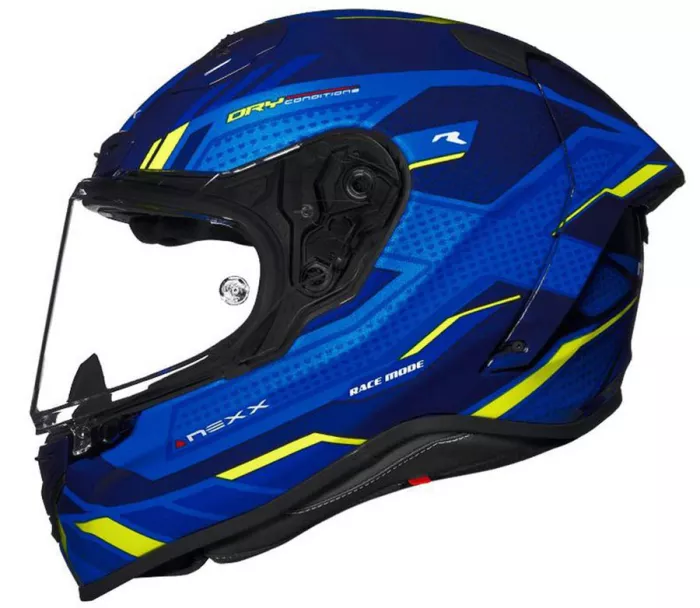 Kask motocyklowy NEXX X.R3R PRECISION niebieski/neon MT