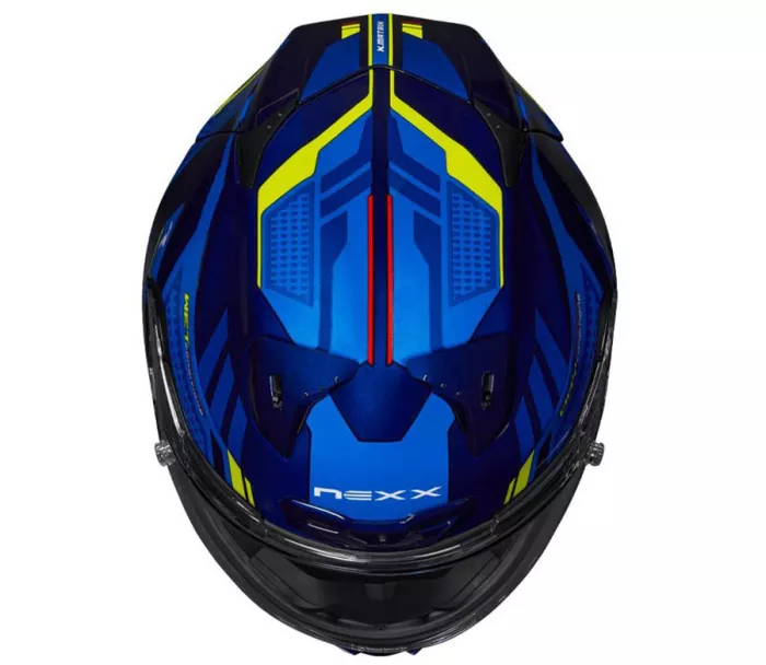 Kask motocyklowy NEXX X.R3R PRECISION niebieski/neon MT