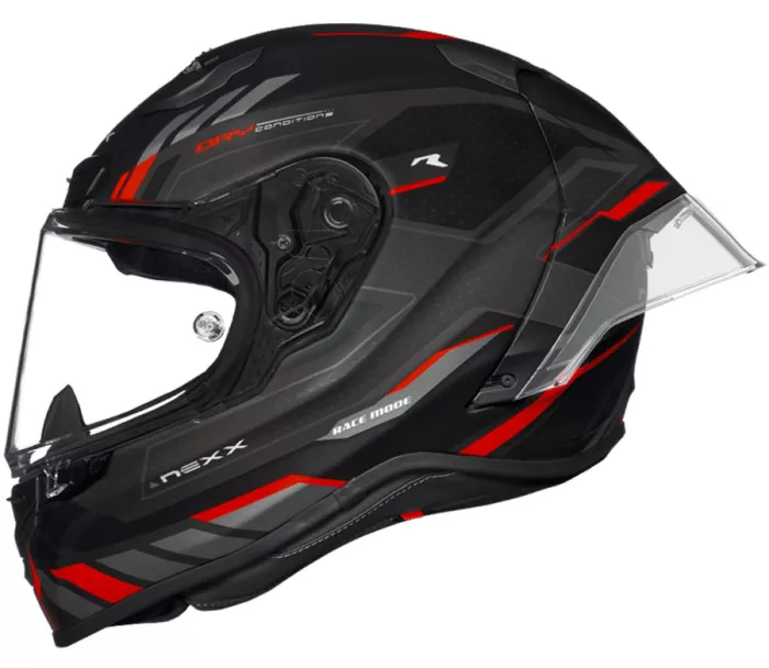 Kask motocyklowy NEXX X.R3R PRECISION czarno/czerwony MT