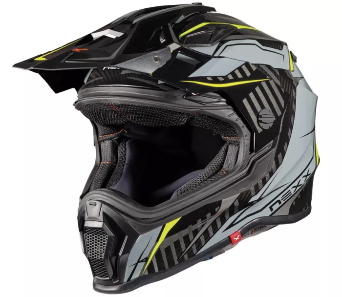 Kask motocyklowy NEXX X.WRL ATIKA szary neonowy