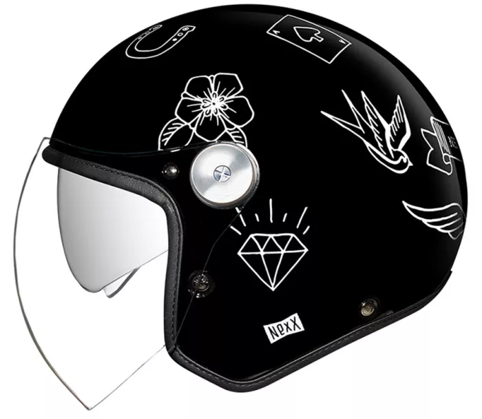 Otwórz kask motocyklowy NEXX X.G30 Tattoo black white