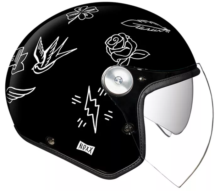 Otwórz kask motocyklowy NEXX X.G30 Tattoo black white