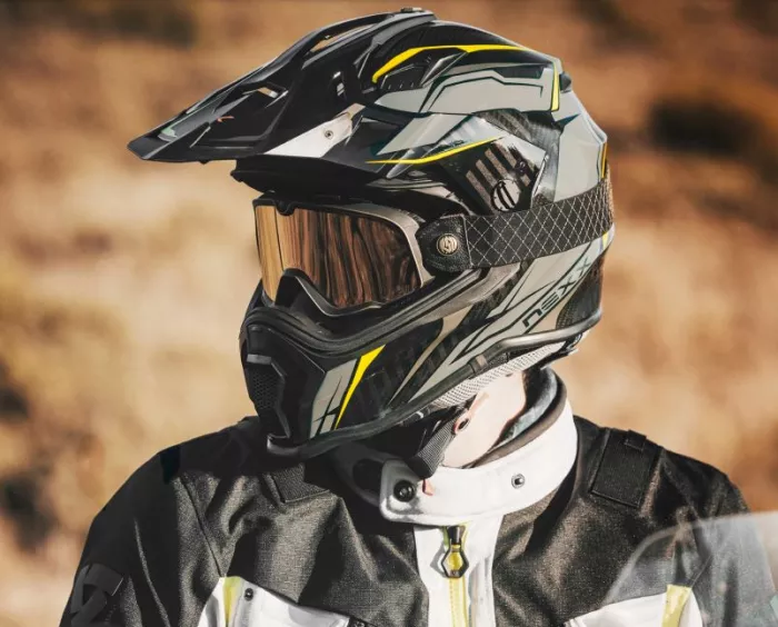 Kask motocyklowy NEXX X.WRL ATIKA szary neonowy