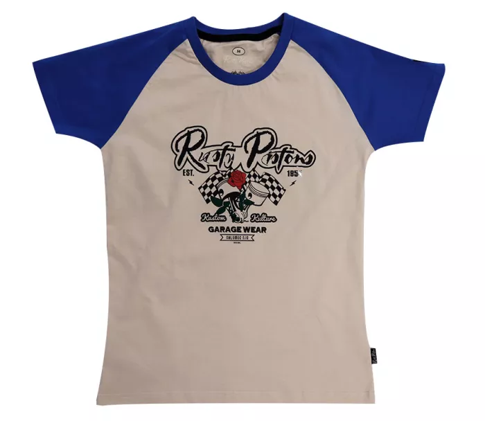 T-shirt damski Rusty Pistons RPTSW39 She beżowo-niebiesk