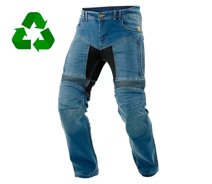 Kevlarowe jeansy motocyklowe Trilobite Parado Recycled niebieskie SLIM (rozszerzone) rozmiar 38