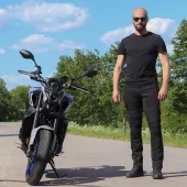 Męskie jeansy motocyklowe Trilobite Parado skinny fit black level 2