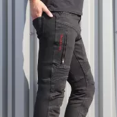 Męskie jeansy motocyklowe Trilobite Parado skinny fit black level 2