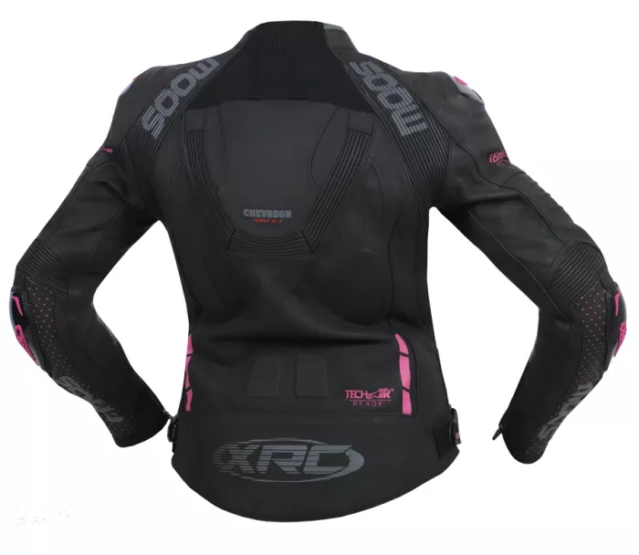 XRC Moos ladies leather jacket blk/pink/grey