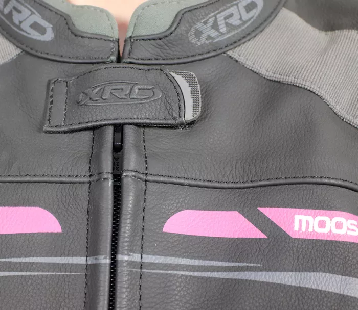 XRC Moos ladies leather jacket blk/pink/grey