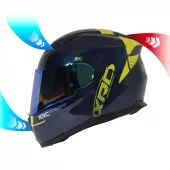 Kask motocyklowy XRC Pure GP 6 niebieski/żółty fluo