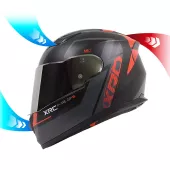 Kask motocyklowy XRC Pure GP 6 matowy czarno/czerwony