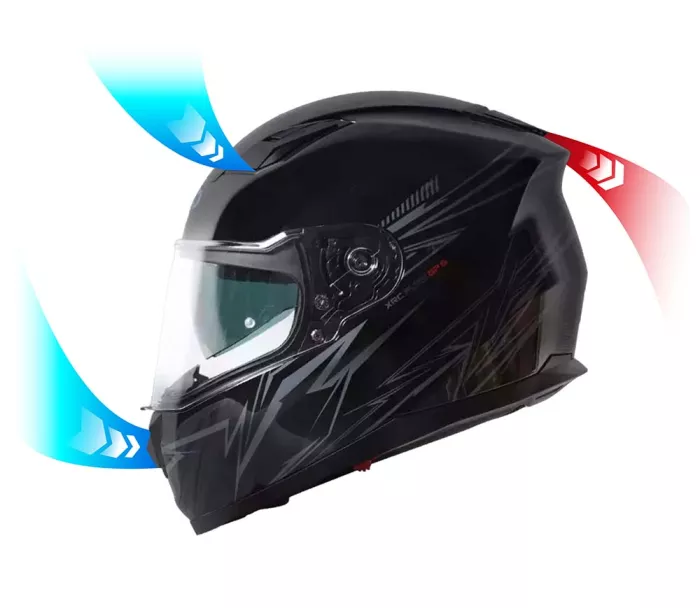 Kask motocyklowy XRC Pure GP 5 czarny / szary