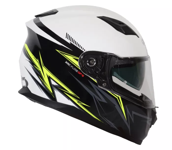 Kask motocyklowy XRC Pure GP 5 czarny / biały / fluo