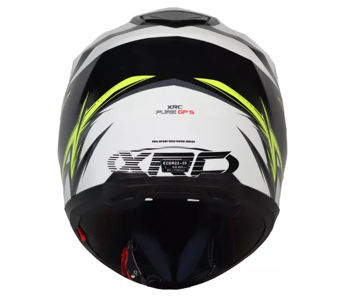 Kask motocyklowy XRC Pure GP 5 czarny / biały / fluo