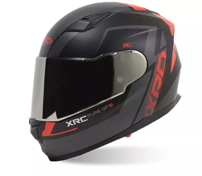 Kask motocyklowy XRC Pure GP 6 matowy czarno/czerwony