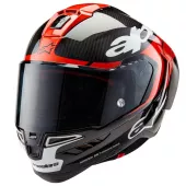 Integralny kask Alpinestars Supertech R10 Element black/carbon bright red/white gloss