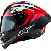 Integralny kask Alpinestars Supertech R10 Element black/carbon bright red/white gloss