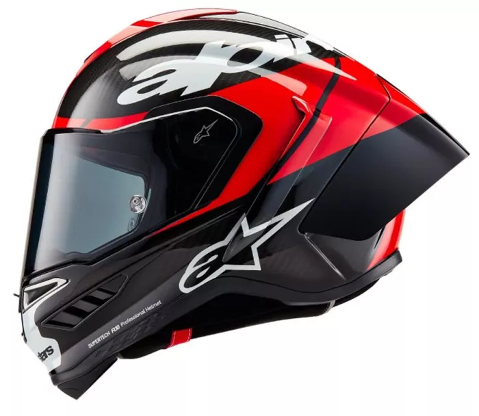 Integralny kask Alpinestars Supertech R10 Element black/carbon bright red/white gloss