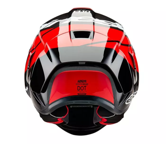 Integralny kask Alpinestars Supertech R10 Element black/carbon bright red/white gloss