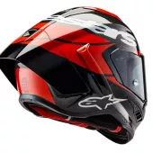 Integralny kask Alpinestars Supertech R10 Element black/carbon bright red/white gloss