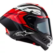 Integralny kask Alpinestars Supertech R10 Element black/carbon bright red/white gloss