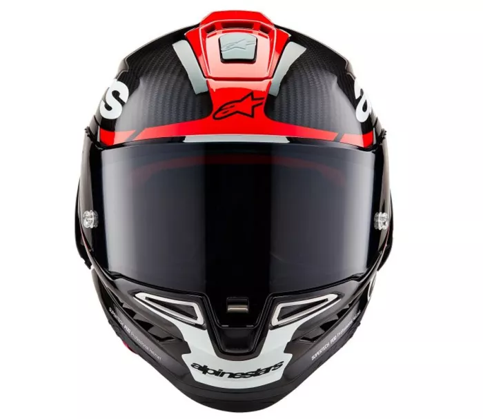 Integralny kask Alpinestars Supertech R10 Element black/carbon bright red/white gloss